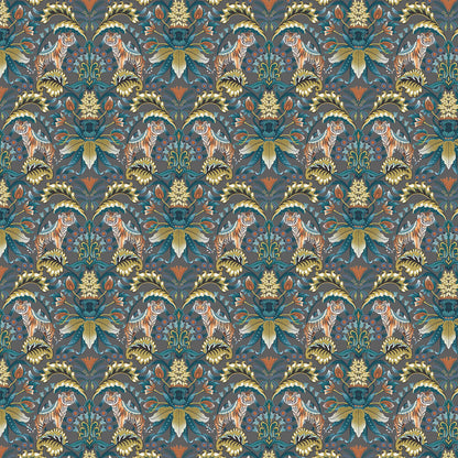 Exotic Tiger Wallpaper - Charcoal - The Graduate Collection