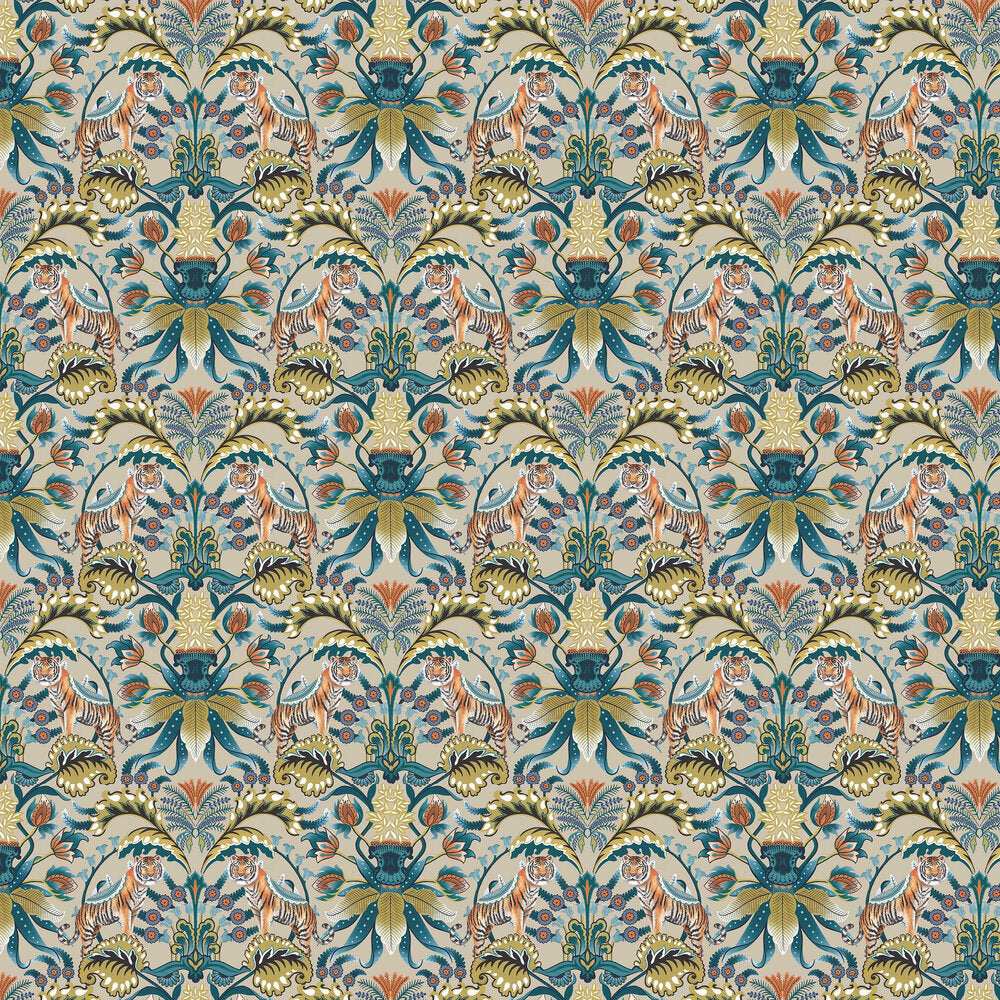 Exotic Tiger Wallpaper - Cream - The Graduate Collection