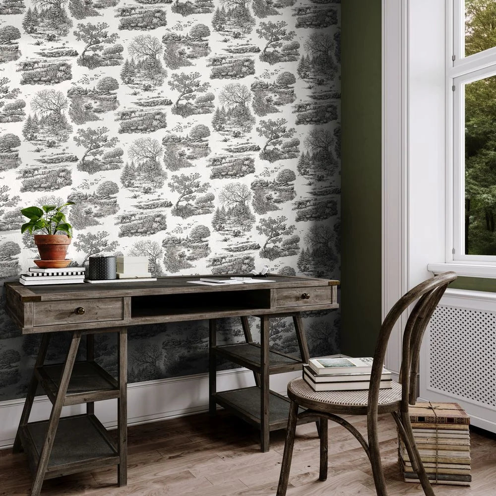 Eve Toile Wallpaper
