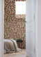 Ranunculus Floral Wallpaper - Brown & Cream - Summer Gray
