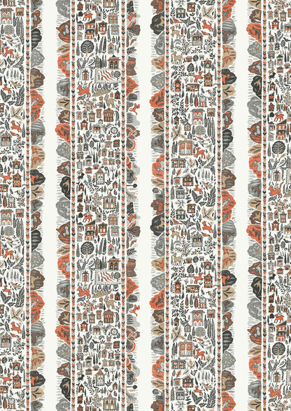 Ravi Ribbon Wallpaper  - Satsuma Soot