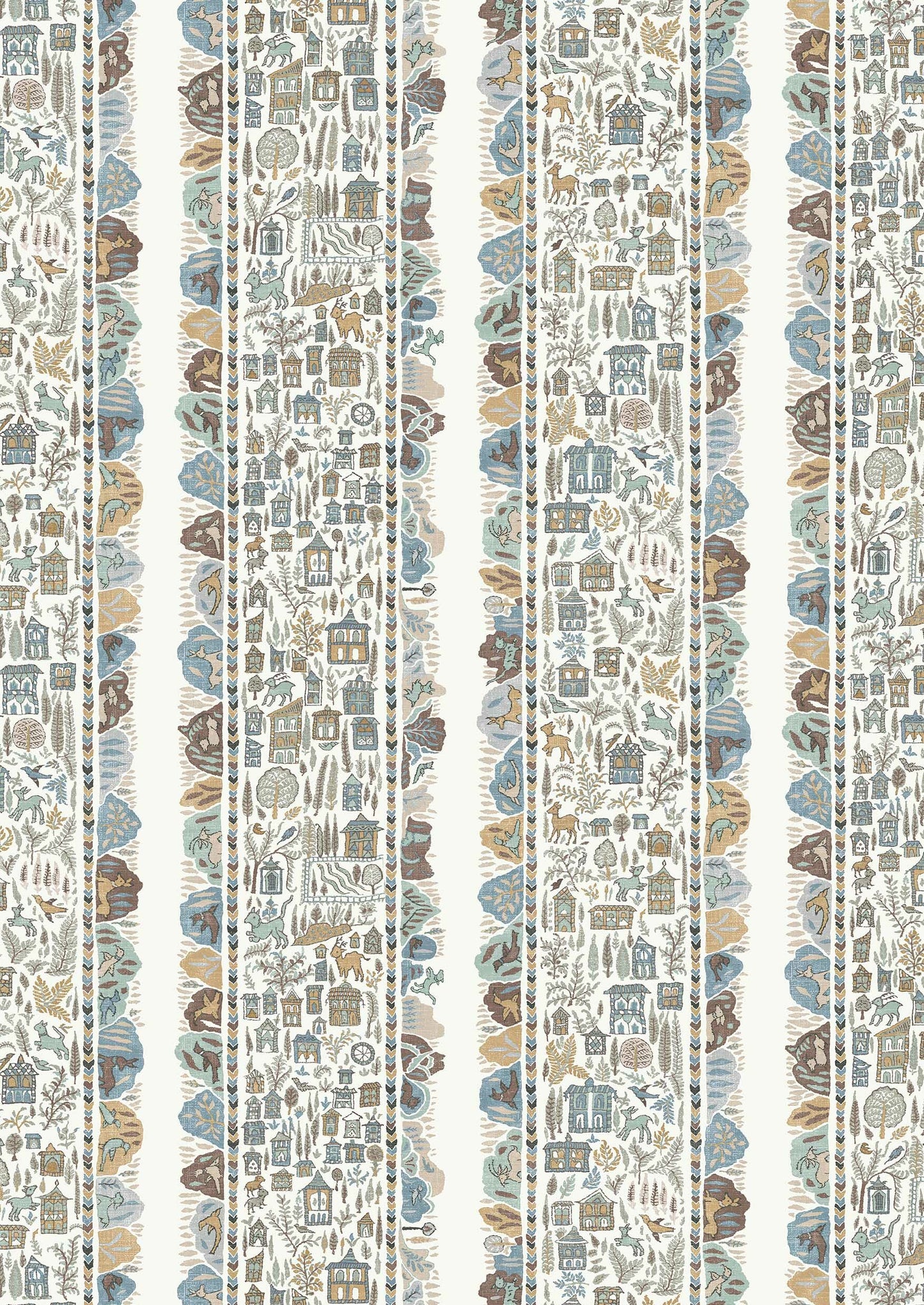 Ravi Ribbon Wallpaper - Aqua Vita - Lewis & Wood