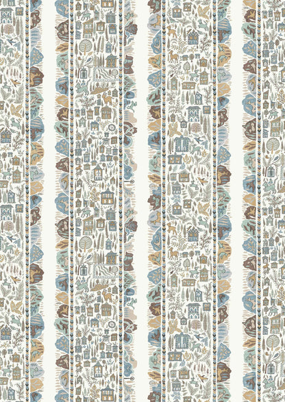 Ravi Ribbon Wallpaper - Aqua Vita - Lewis & Wood