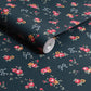 Rose & Bows Wallpaper - Navy - 125512 - Cath Kidston
