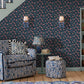 Rose & Bows Wallpaper - Navy - 125512 - Cath Kidston