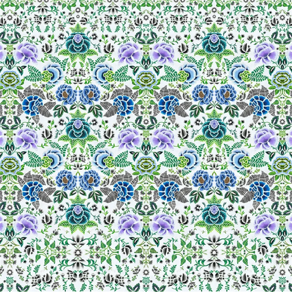 Rose De Damas Wallpaper - Cobalt - PDG1168/01 - Designers Guild