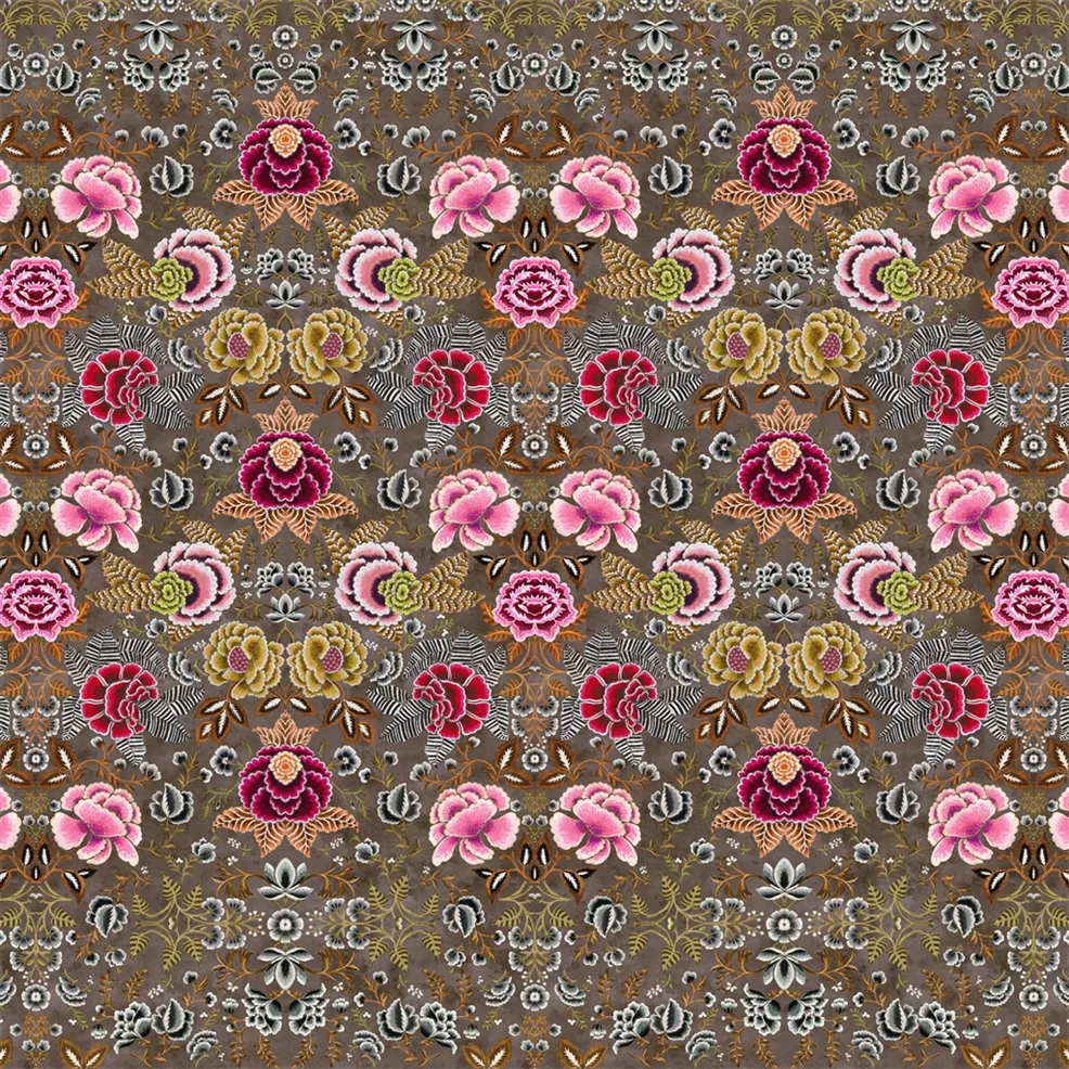 Rose De Damas Wallpaper - Cranberry - PDG1168/04 - Designers Guild