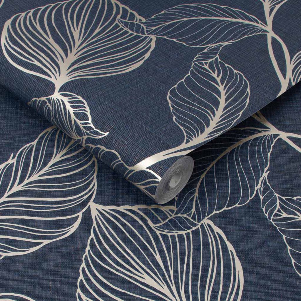 Royal Palm Wallpaper - Sapphire - Boutique Luxury