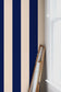 Ryde Stripes Wallpaper - Blue & Beige - Summer Gray

