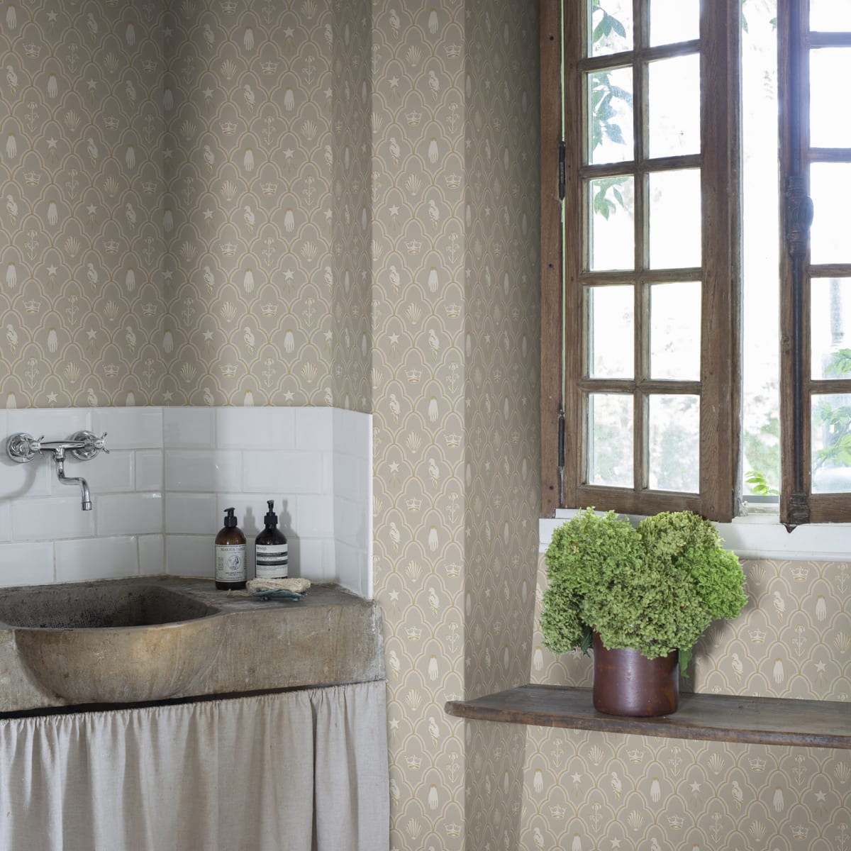 Turtledove Barn Wallpaper