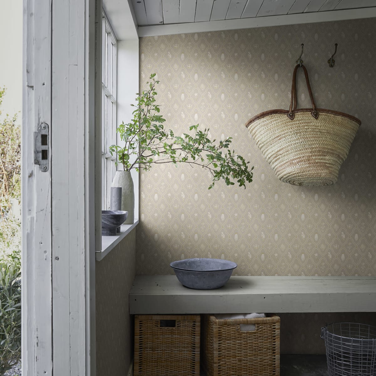 Turtledove Barn Wallpaper