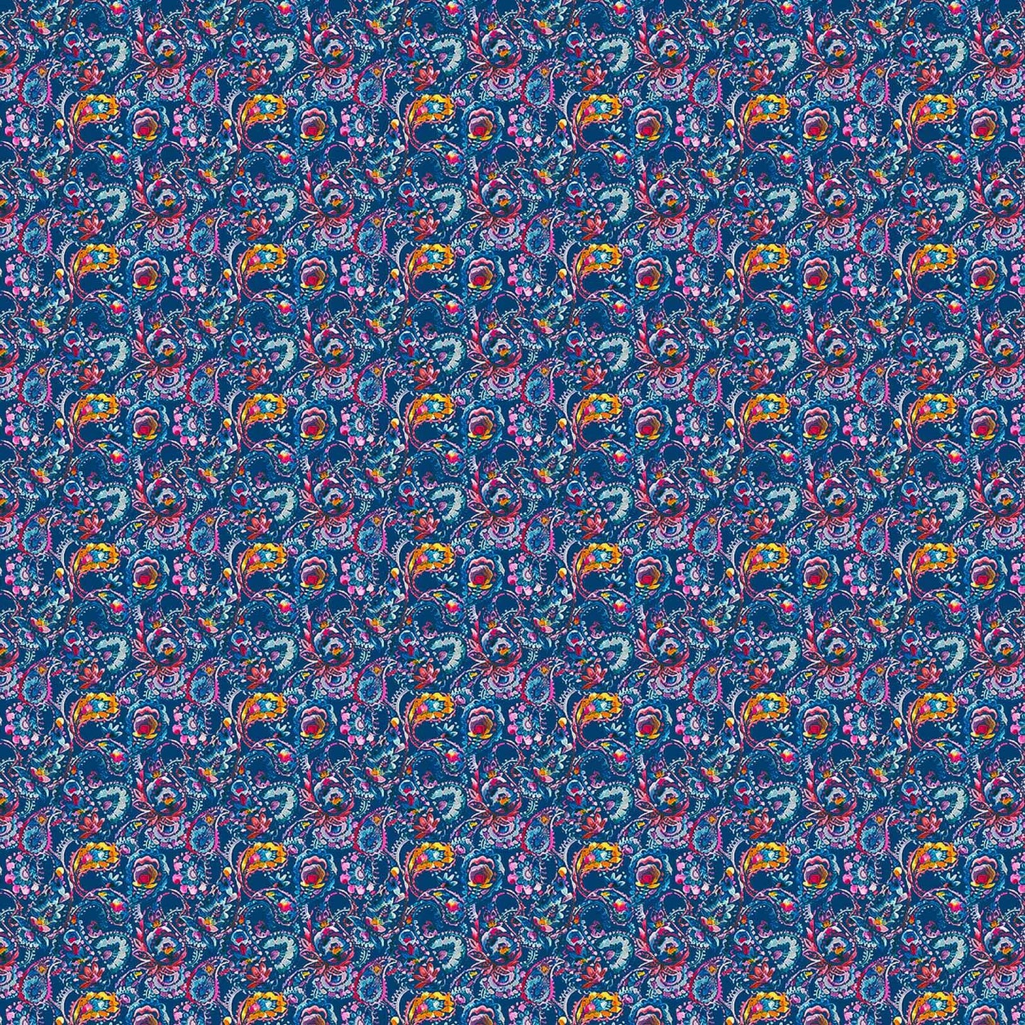 Shrabana Carnival Sapphire Lomond Pima Lawn Cotton - Dress Fabric