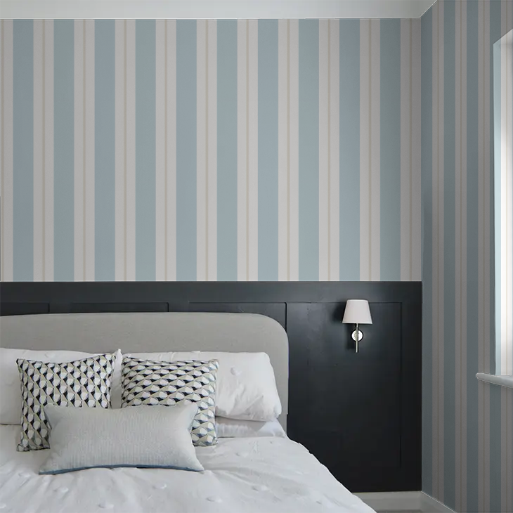 Wide Multi Stripe Wallpaper