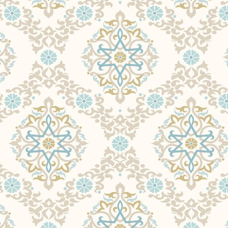 Geometric Damask Wallpaper