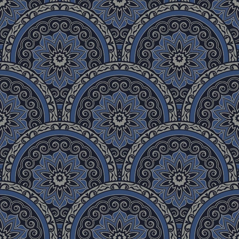 Divine Plates Metallic Wallpaper