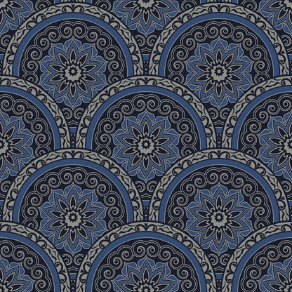 Divine Plates Metallic Wallpaper