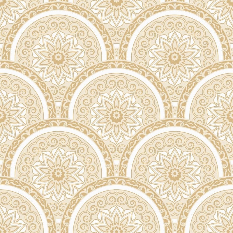 Divine Plates Metallic Wallpaper