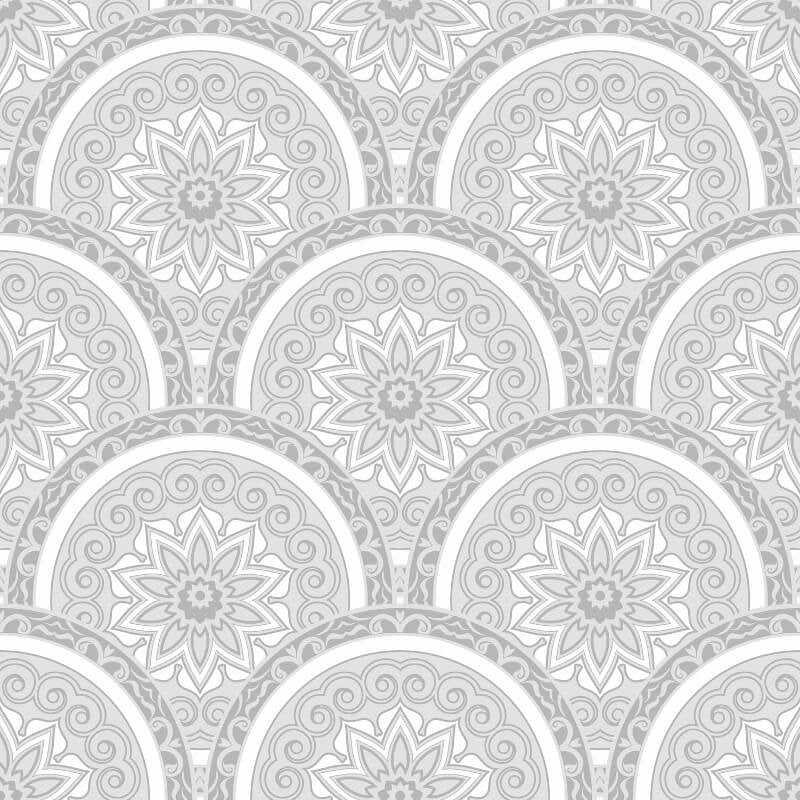Divine Plates Metallic Wallpaper