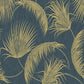 Oasis Leaves Metallic Wallpaper
