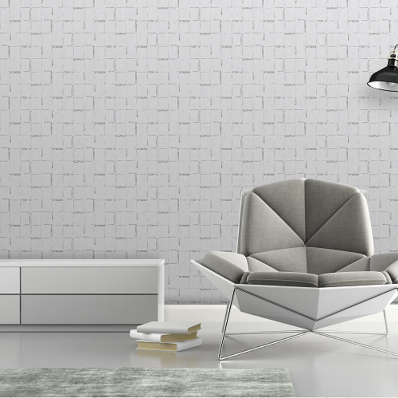 Geometric Lines Metallic Wallpaper