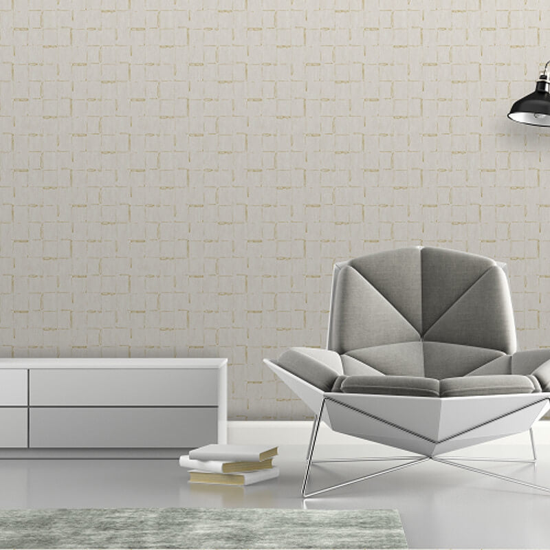 Geometric Lines Metallic Wallpaper
