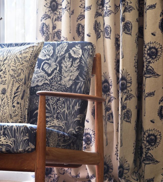 The Willows Room Fabric - Blue