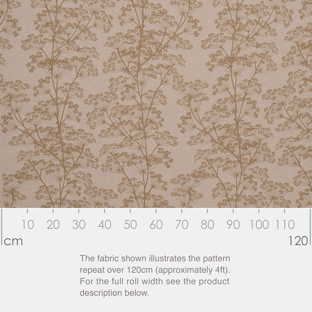 Cow Parsley Fabric - Gold - Jim Lawrence