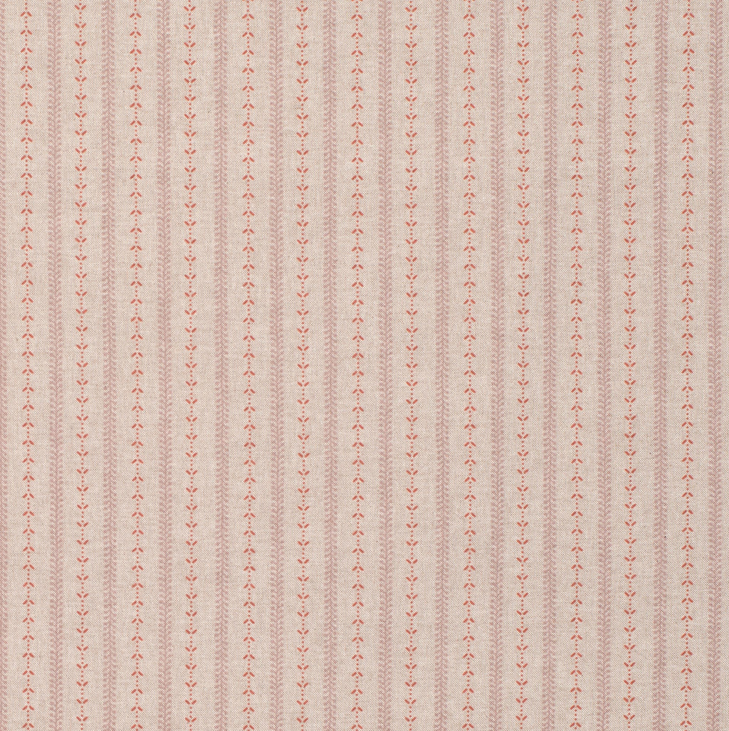 Cottage Stripe Fabric - Pink - Jim Lawrence