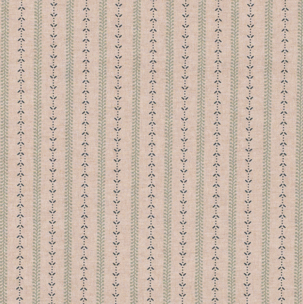 Cottage Stripe Fabric - Cream - Jim Lawrence