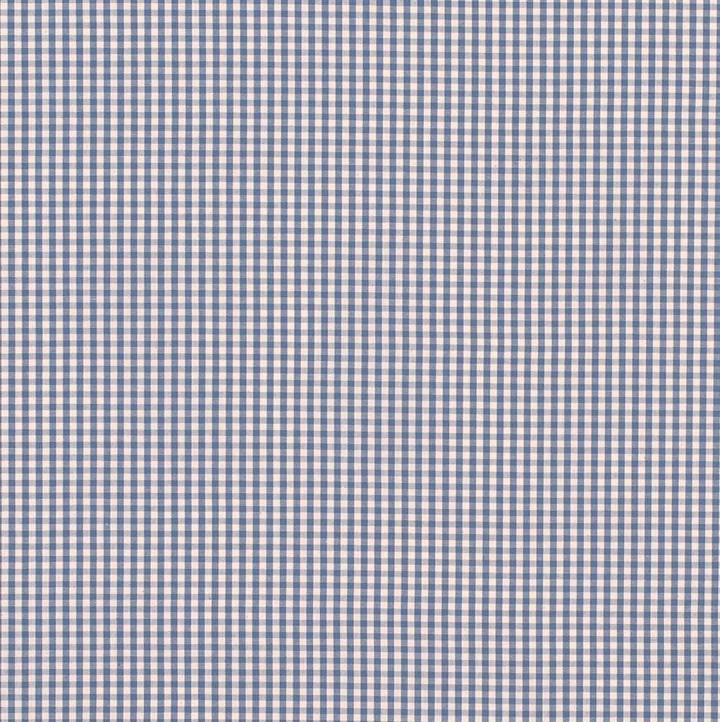 Longford Gingham Fabric - Blue - Jim Lawrence