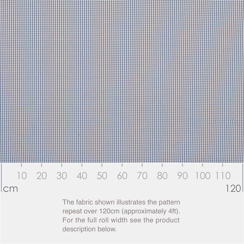 Longford Gingham Fabric - Blue - Jim Lawrence