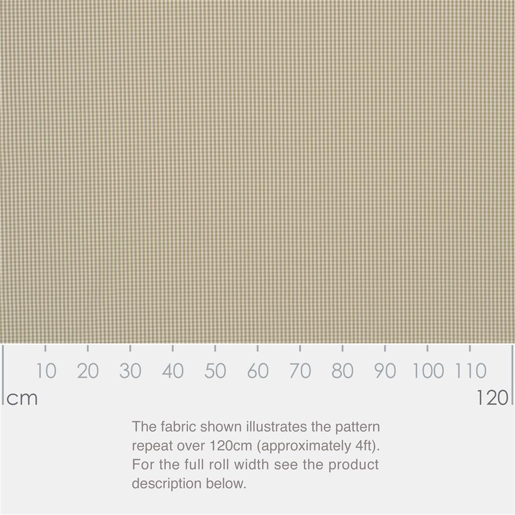 Longford Gingham Fabric - Sand - Jim Lawrence