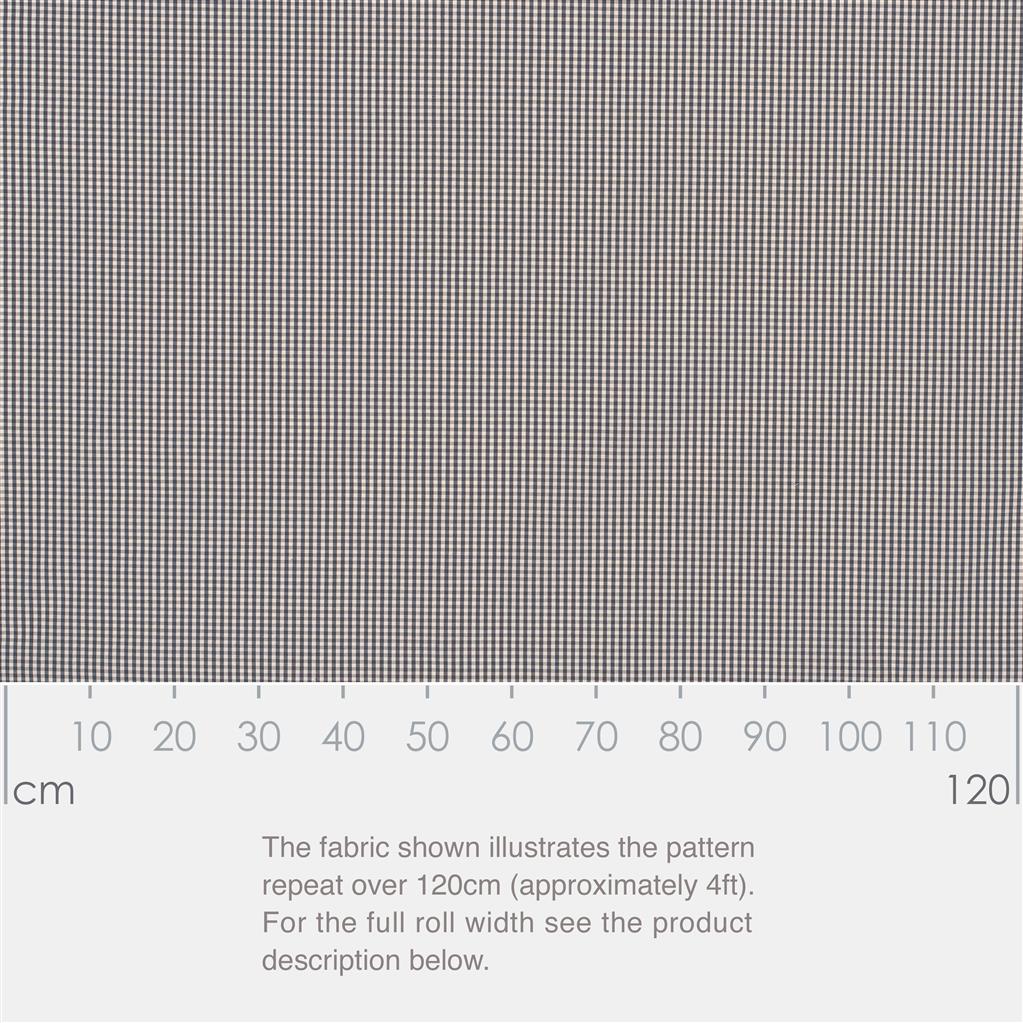 Longford Gingham Fabric - Gray - Jim Lawrence