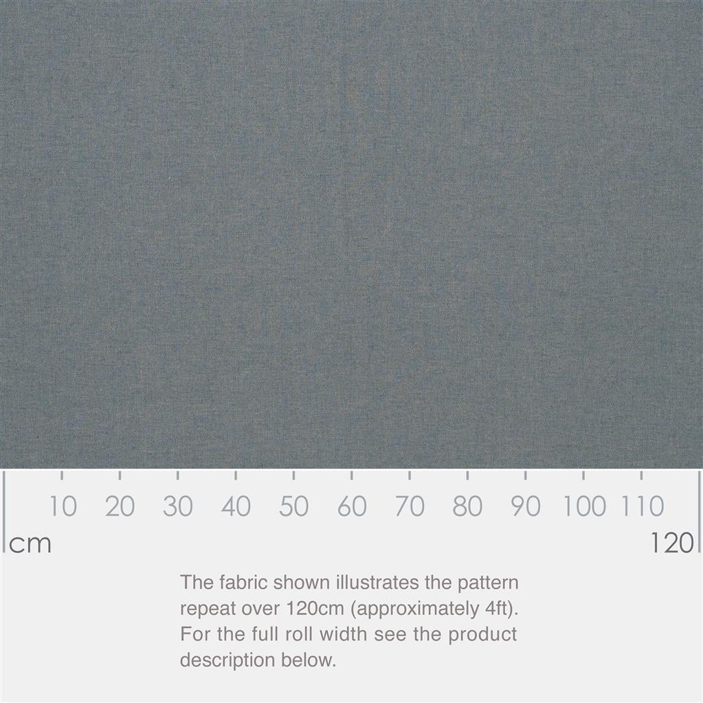 Lovat Herringbone Tweed Fabric - Blue - Jim Lawrence