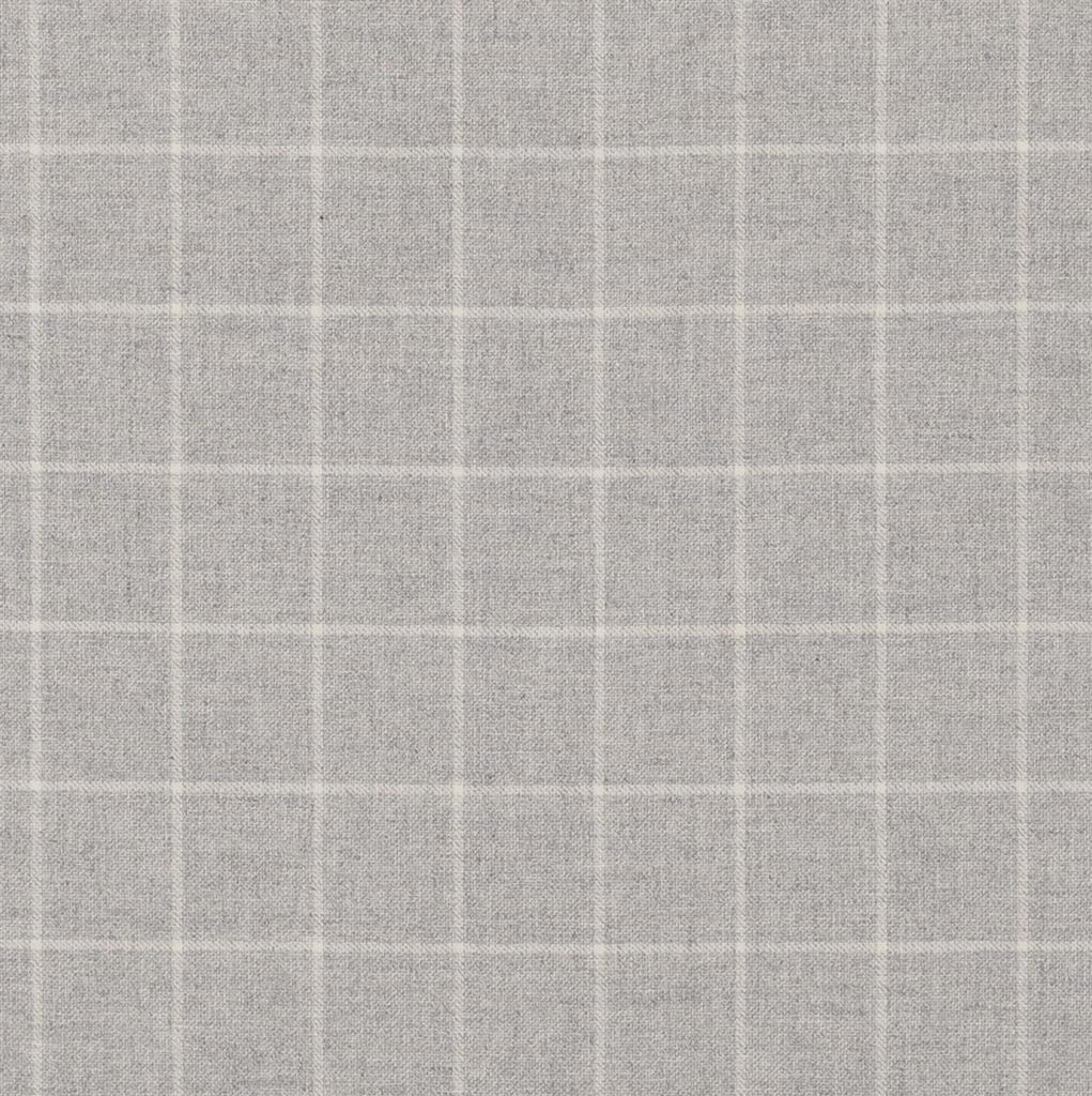 Stirling Lovat Wool Check Fabric - Gray - Jim Lawrence