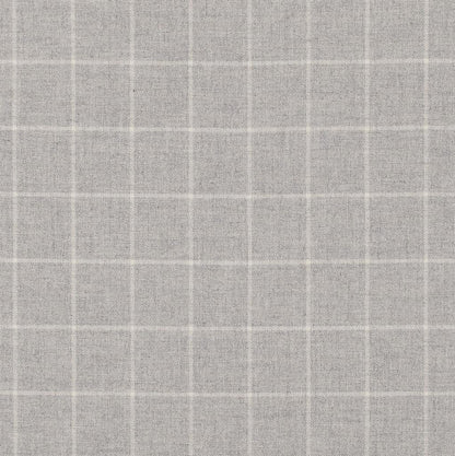 Stirling Lovat Wool Check Fabric - Gray - Jim Lawrence