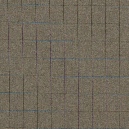 Talisker Lovat Wool Check Fabric - Brown - Jim Lawrence
