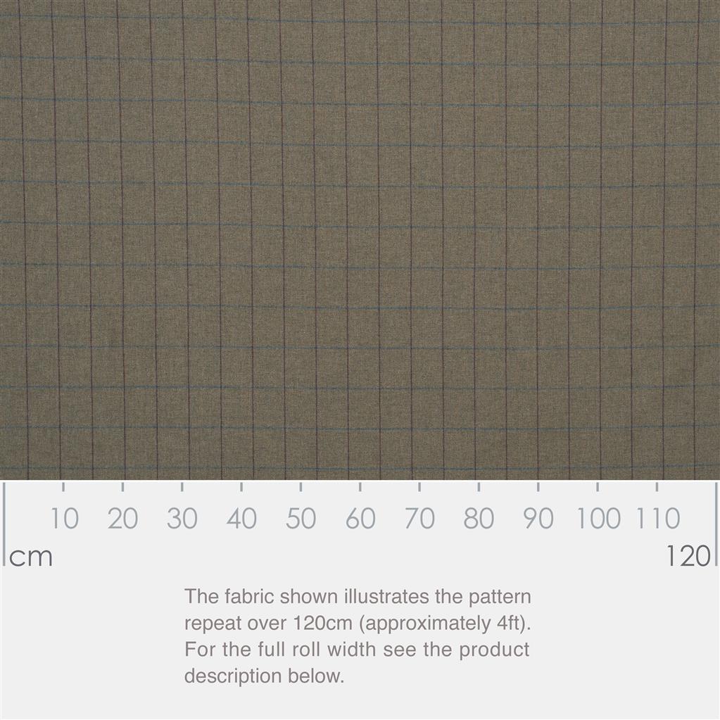 Talisker Lovat Wool Check Fabric - Brown - Jim Lawrence