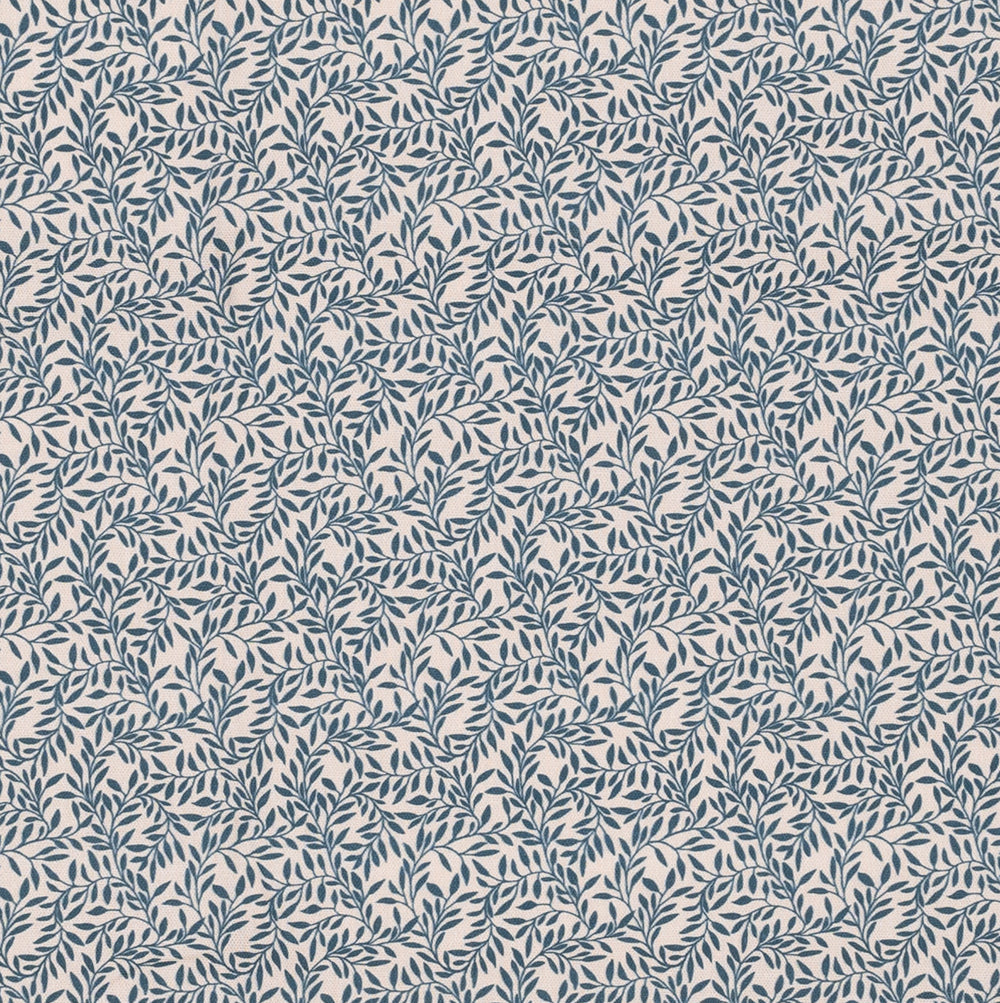 Spring Leaf Fabric - Blue - Jim Lawrence
