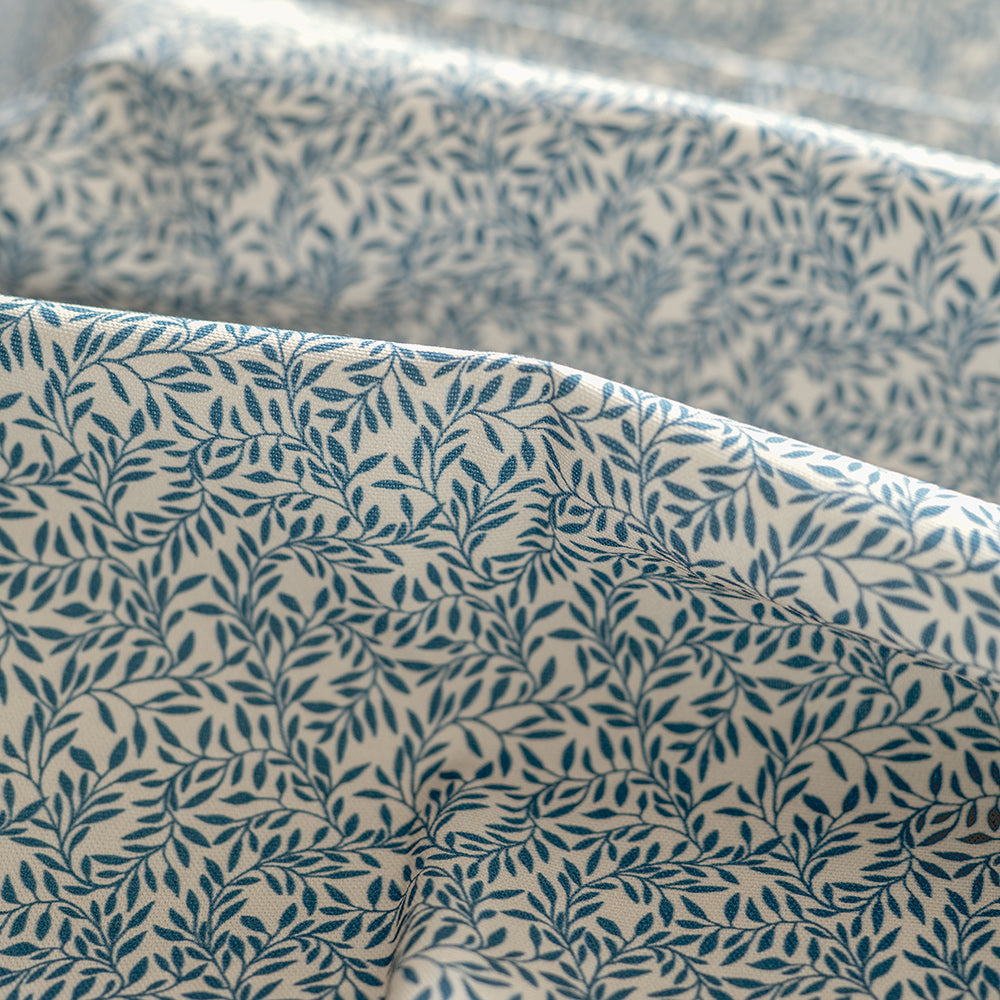 Spring Leaf Fabric - Blue - Jim Lawrence
