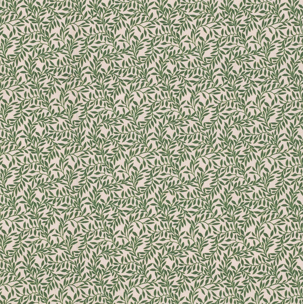 Spring Leaf Fabric - Green - Jim Lawrence