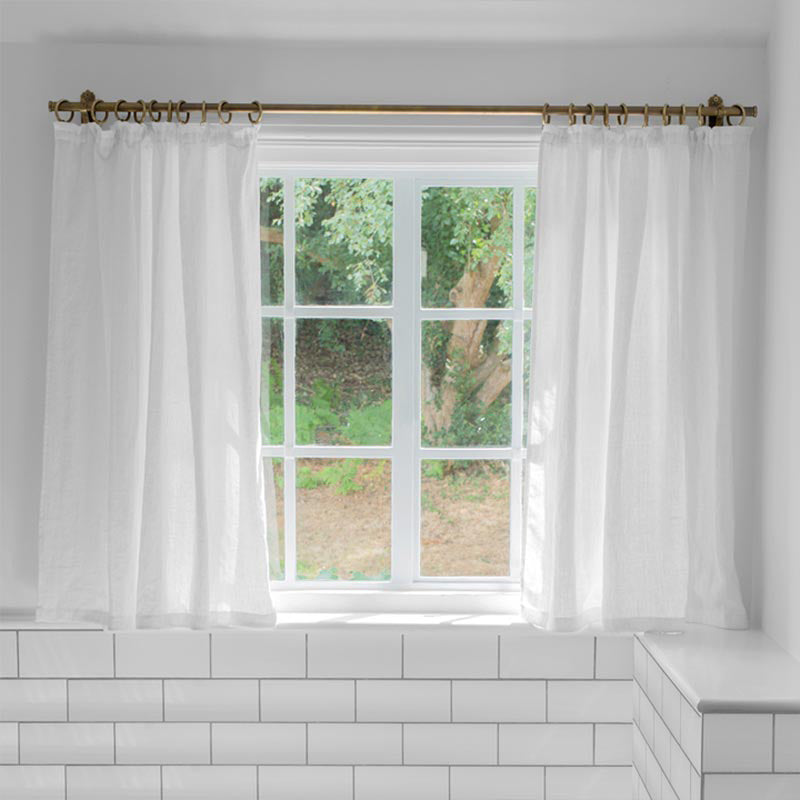 Waterford Linen Fabric - White - Jim Lawrence