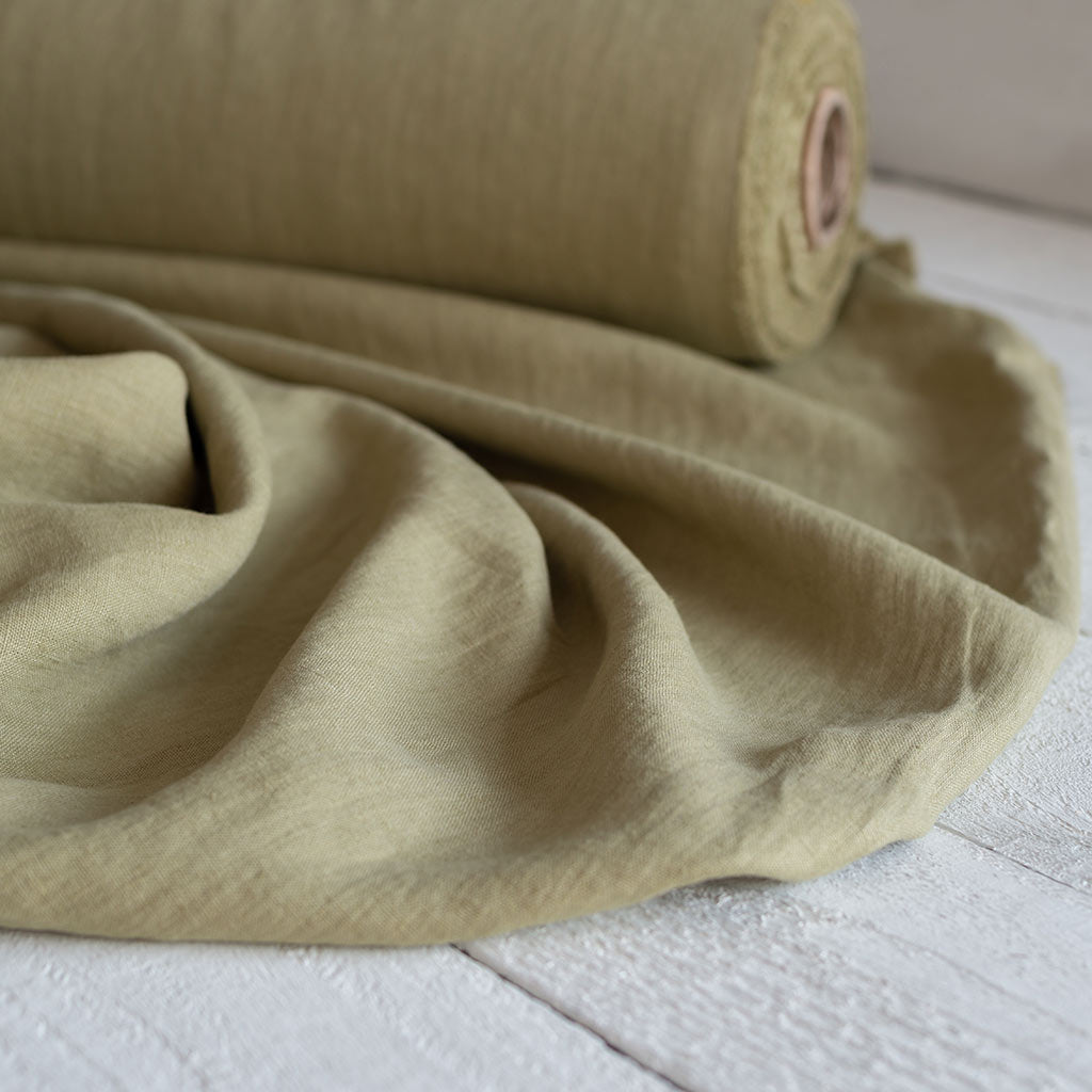 Waterford Linen Fabric - Green - Jim Lawrence