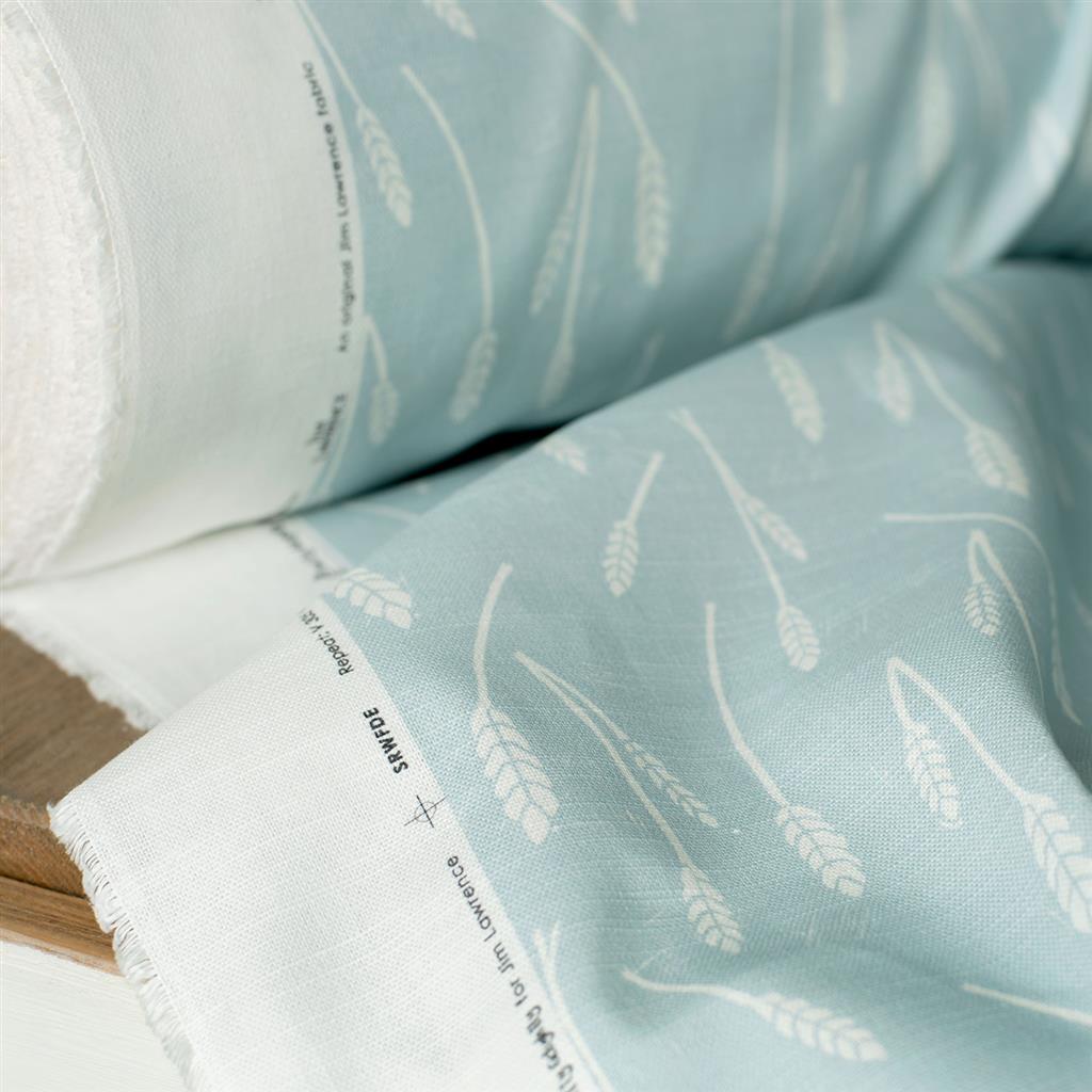 Wheatfield Fabric - Blue - Jim Lawrence