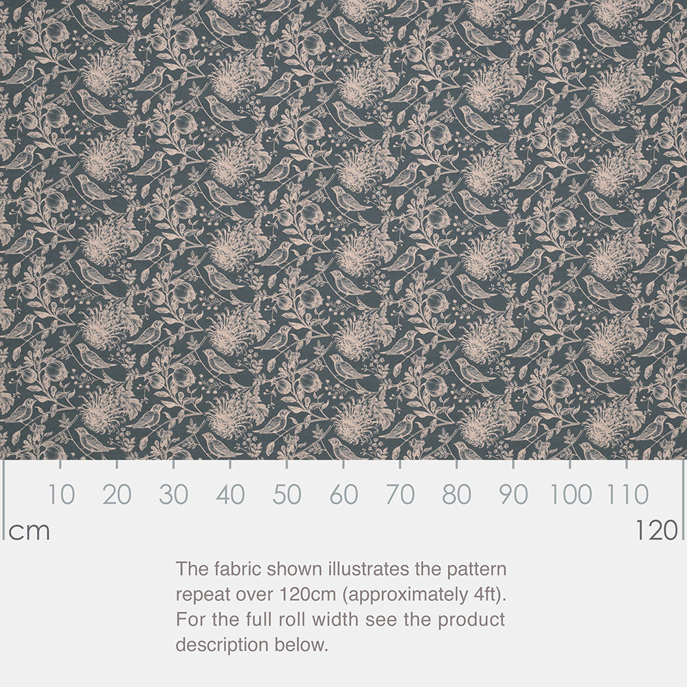 Woodland Fabric - Blue - Jim Lawrence