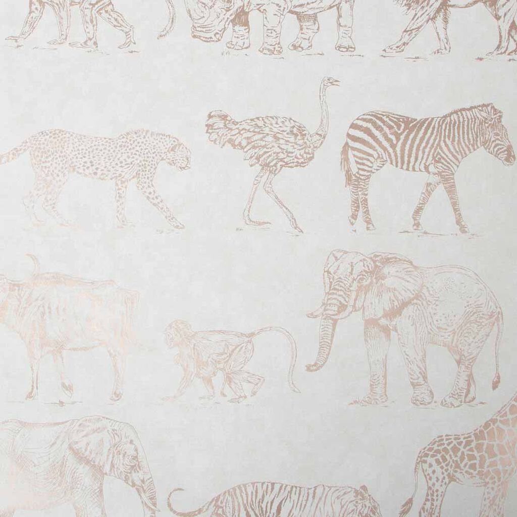 Safari Wallpaper - Cream - Boutique Luxury