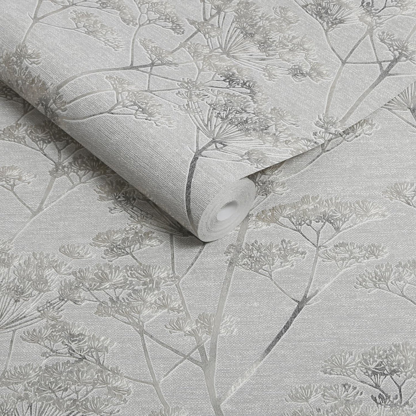 Serene Seedhead Wallpaper - Gray - Boutique Luxury