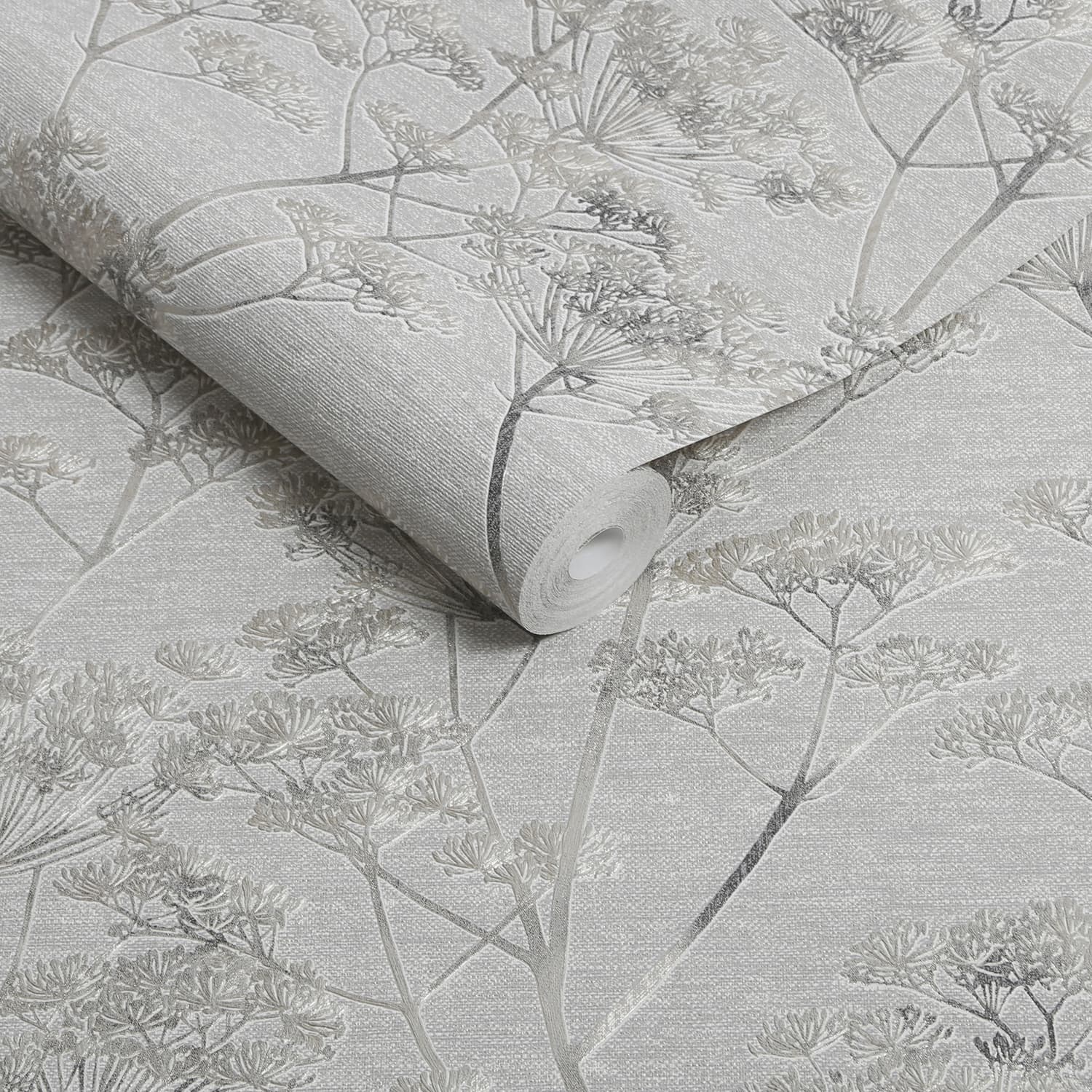 Serene Seedhead Wallpaper - Gray - Boutique Luxury
