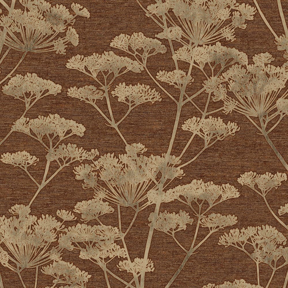 Serene Seedhead Wallpaper - Ruby - Boutique Luxury