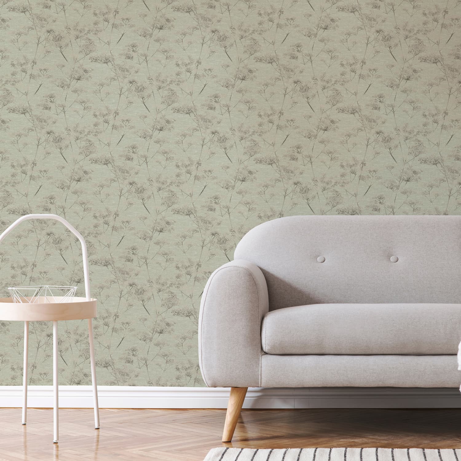 Serene Seedhead Wallpaper - Sage - Boutique Luxury